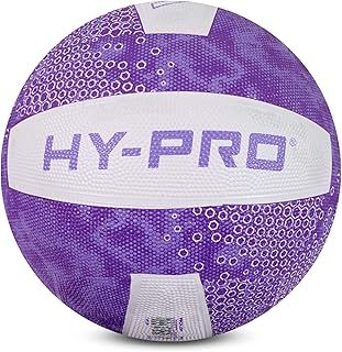 Hy-Pro Nova Netball - Size 5, Durable Rubber composition, Purple and White, Training, Practice, Match, Indoor and Outdoor