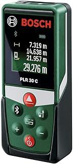 Bosch laser measure PLR 30 C (measure distance up to 30m precisely, Bluetooth connectivity, measurement functions)