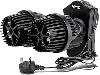 hygger 2 * 4000LPH Double Head Aquarium Wave Maker, 5W Ultra Quiet Aquarium Circulation Pump, Fish Tank Wave Maker with Strong Magnetic Suction Base, 360°Adjustable Power Head, for 151-416L Tank