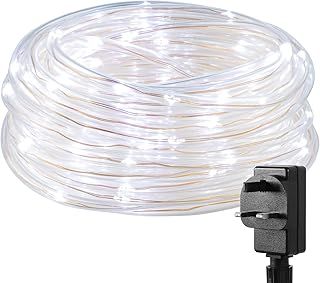 Lepro Outdoor Rope Lights with Timer, Low Voltage, 10m/33ft Waterproof Outdoor String Lights Plug in, 8 Modes Daylight White Thin Light Rope, Suit for Christmas, Garden, Pathway, Tree and More