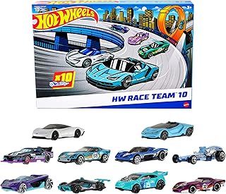 Hot Wheels 10-Pack of Toy Race Cars, Includes 1:64 Scale Corvette, Lamborghini, McLaren & Hot Wheels Originals (Amazon Exclusive), HYM96