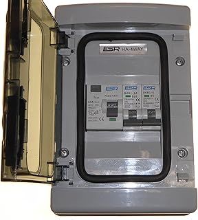 2 Way RCD Consumer Unit 63 Amp 30mA with 6 Amp and 16 Amp Type B MCB Circuit Breakers Garage Shed