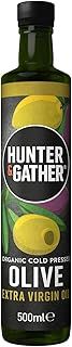 Hunter & Gather Extra Virgin Olive Oil - 500ml | Organic and Cold Pressed | Perfect for Drizzling, Dipping and Dressing | Keto, Low Carb & Paleo