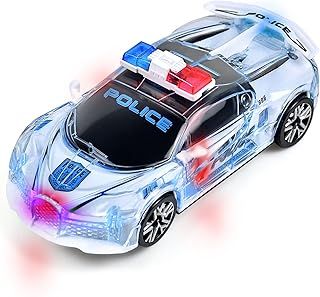 Tuko Police Car Toy with Light and Sound, 1:36 Car Toy for 3+ Years Old Boy and Girl Gift (Police Car)