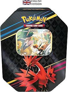 Pokémon TCG: Crown Zenith Tin – Galarian Zapdos (1 Foil Card & 4 Booster Packs)