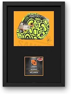 Lando Norris 2025 Framed Display Gift with Reproduced Digital Signature (Black Orange)