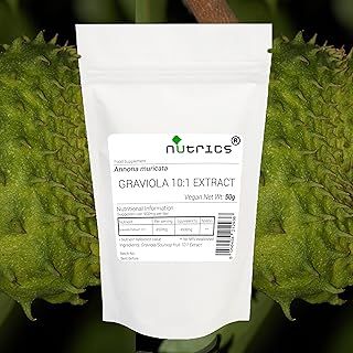 GRAVIOLA 10:1 Extract Powder 50g Soursop Fruit - Annona Muricata - Ten Times Stronger Than Powder - Suitable for Vegan Vegetarian Halal Kosher
