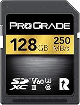 SD UHS-II 128GB Card V60 – Up to 130MB/s write speed and 250MB/s reading speed | For professional Vloggers, filmmakers, photographers and content curators – By Prograde Digital