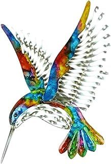 Widdop and Co Colourful Wall Art Metal Hummingbird - 62634, Living Room
