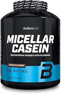 BioTechUSA Micellar Casein Protein Powder | Extended Absorbtion time | Gluten-Free, and Fat-Free | Added L-Glutamine, 2.27 kg, Chocolate