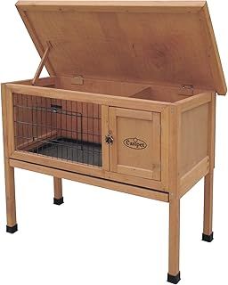 Wooden Rabbit or Guinea Pig Hutch with Divider - Single Tier