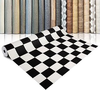 Vinyl Flooring Rolls by The Metre | Wood Effect, Tile Effect, Stone Effect PVC Flooring, Cushion Lino Floor Covering for Kitchen, Bathroom, Living Room (Fairplay Anthracite, 100 x 100 cm)