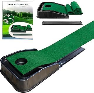 Golf Putting Mat 87'' (220cm) with Return Track in Gift Box Indoor & Outdoor