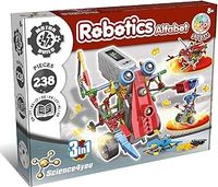 Science4you Robotics Alfabot - Robot Building Kit for Kids, 238 pieces - Build Your Own Robots and Make them Move - 3 Different Robots in 1 Toy - STEM Educational Toy for Kids Age 8-14