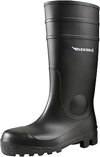 DUNLOP Protomastor - Unisex Knee High Full Safety Waterproof Work Boots, Black, S5 Rated Antistatic and Slip-Resistant PVC Wellies with Steel Toecap for Outdoor and Farm Work - EU43, UK9