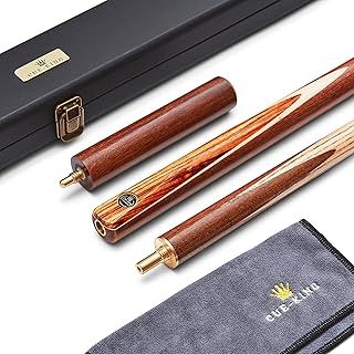 Premier 400 Snooker Cue, Pool Cue, Handmade 57" 18oz 3/4 Jointed with Case, Zebra Wood Cue with Hardcase, Extension and Microfibre Cue Towel, Snooker Cues, Pool Cues, Snooker Cue Case