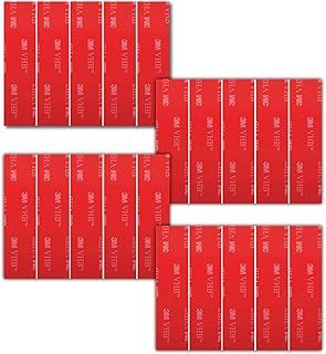 20 x Number Plate Sticky Pads Strong 3M VHB Double Sided Tape Fixing. Number Plate Tape for all Vehicles, Car, Bike, Caravan. Weather Resistant, Shock Proof, Heavy Duty