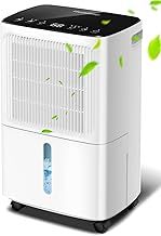 12L/Day Dehumidifiers for Home Damp, Compressor Dehumidifier with Humidity Display&Control, Ultra Quiet, 24 Hour Timer, Water Tank & Drainage Hose, Ideal for Home/Basement/Office Damp, Laundry Drying