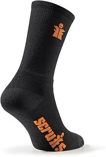 Scruffs T53545 Worker Socks 3pk Size 7-9.5 , black