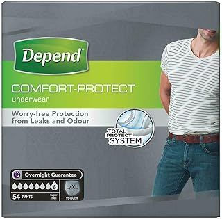 DEPEND Incontinence Pants Comfort Protect Male Large/X Large 54'S