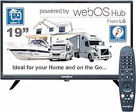 Unispectra ® 19” Smart TV (webOS) DLED HDR - 240v 12v TV with Freeview & SAT Tuner, 3x HDMI, 2x USB, Magic Remote - Ideal for Motorhomes, Campervans, Caravans, Trucks, Vans, Boats