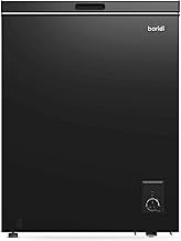 Baridi Freestanding Chest Freezer, 142L, Garage and Outbuilding Safe, Adjustable Thermostat, Black - DH152