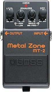 BOSS MT-2 –Metal Zone Effects Pedal for Guitar and Bass. Legendary High-Gain Distortion Pedal with over 1 Million Sold. BOSS 5-Year Warranty.