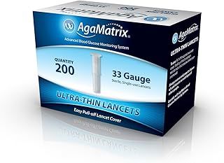 AgaMatrix Ultrathin Lancets 33G 200 Pack