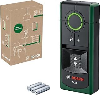 Bosch detector Truvo 2nd gen. (easy one-button handling, simple detection of live cables & metal wall scanner up to 70mm, in E-Commerce cardboard box)