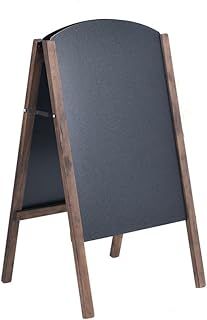 TANGZON A-Board Chalkboard, Replaceable Double Sided Blackboard, Freestanding Indoor Advertising Sign Poster Board for Café Shop Pub Pavement (45 x 41 x 78cm)