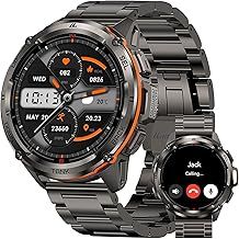 KOSPET TANK T3 Ultra Smart Watch for Men GPS, Extra-large Battery, 50M Waterproof, Stainless Steel Body Rugged Smartwatch with Bluetooth Calling, 1.43" AMOLED Display, Pressure&Altitude&Compass