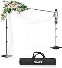 EMART Heavy Duty Backdrop Stand 8.5x10ft(HxW) Adjustable Background Support System Kit with Steel Base for Photography, Photo Back Drop Frame for Parties Birthday Video Studio - Black