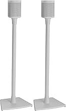 Sanus Wireless Speaker Stands Designed for Sonos One, One SL, and Play:1 - Easy, 15-Minute Assembly, Built-in Cable Management - White/Pai