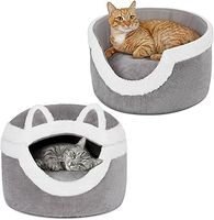 Ownpets Multifunctional Detachable Cat Bed, 3-in-1 Design, Year-Round Comfort, Soft Rabbit Velvet Cat House for Cats Under 7.7kg