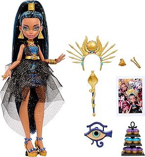 Monster High Monster Ball Doll, Cleo De Nile in Party Dress with Themed Accessories Including Scepter & Cupcakes