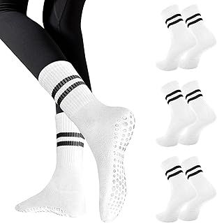Risipu Non Slip Yoga Socks for Women Anti-skid Long Socks for Yoga, Barre, Ballet, Dance, Barefoot Workout Gym