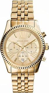 Michael Kors Watch for Women Lexington Chronograph, Stainless Steel Watch with a stainless steel strap, 38mm case size