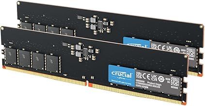 Crucial DDR5 RAM 16GB Kit (2x8GB) 4800MHz, Desktop Computer Memory, High Performance RAM, CL40 - CT2K8G48C40U5