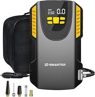 Digital Tyre Inflator Air Compressor, 12V Fast Inflation Car Tyre Pump with 22mm Cylinder, Car Tyre Inflator with Real-time Dual Display Screen, Versatile Car Pumps for Tyres, Ball, Bike