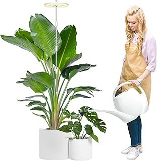 YUYMIKA Grow Lights for Indoor Plants, 72 LEDs Full Spectrum Led Plant Grow Light, 10 Dimmable Levels Grow Lamp with Auto Timer, 30-162CM Adjustable Plant Light for Small Tall Plants (1 PCS)