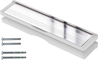 12 inch (30.6cm) Door Letterbox - Fits 40-80mm Doors, Anti-Snap Flap, Internal Draught Excluder, Adjustable Letter Box for UPVC Composite Wood Doors (Silver/Polished Silver)