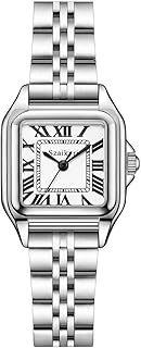 Classic Square Watches for Women with Roman Numerals Ladies Casual Dress Watch