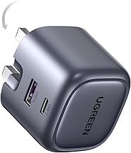 UGREEN USB C Charger PD 35W USB C Plug Nexode 2-Port Compact Fast Charger Plug Foldable GaN Charger Compatible with iPhone 17/16/15/14/13/12, Galaxy S10-S25 Series, Pixel 9/8/7/6