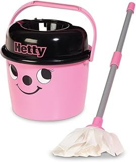 Casdon Hetty Mop & Bucket | Branded Toy Cleaning Set For Children Aged 3+ | Features Henry’s Cheeky Face For Lots Of Cleaning Fun!
