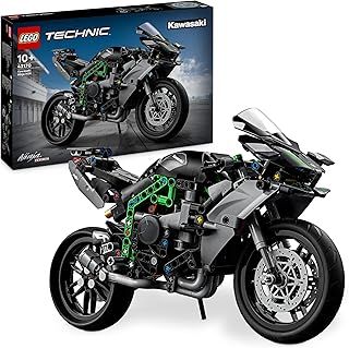 LEGO Technic Kawasaki Ninja H2R Motorcycle Toy, Vehicle Gift for 10 Plus Year Old Kids, Boys & Girls, Collectible Motorbike Building Set, Scale Model Kit for Independent Play 42170