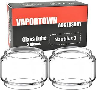 Vaportown 2X Spare Bubble Glass Tube for Aspire Nautilus 3 Tank Transparent Fatboy Replacement Bulb Glass for Aspire Zelos 3 Kit