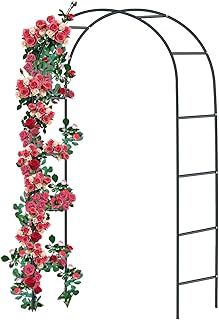 Forever Speed Metal Rose Arch Trellis Steel Frame Garden Arch, Flower Arch,Garden Decoration and Embellishment Climber Weatherproof 240 x 140 x 38 cm