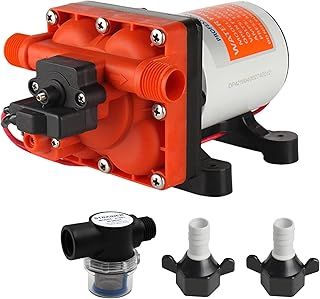 Seaflo 42 Series Diaphragm Pump with Bypass for Reduced Cycling 12V/24V 3.0GPM 55PSI (12 Volts)