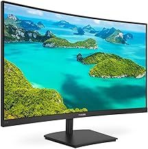 Philips 271E1SCA - 27 Inch FHD Curved Monitor, 75Hz, 4ms, VA, AMD FreeSync, Speakers, FlickerFree (1920 x 1080, 250 cd/m², VGA/HDMI)