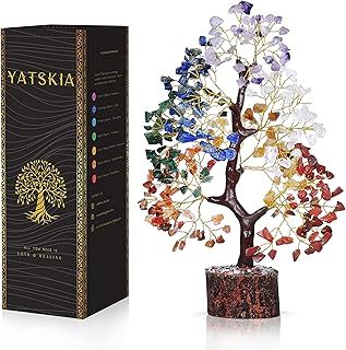 YATSKIA Black Tourmaline Crystal - Bonsai, Money, Tree of Life Decor, Chakra Tree of Life, Energy Gifts for Women, Crystals and Gemstones